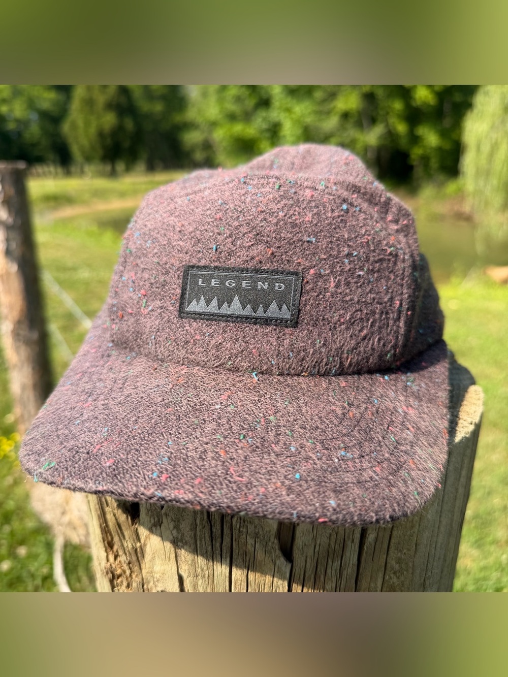 Legend 5 Panel Hat Shetland
Flannel Confetti Camper
Charcoal Hiking Cap USA Made